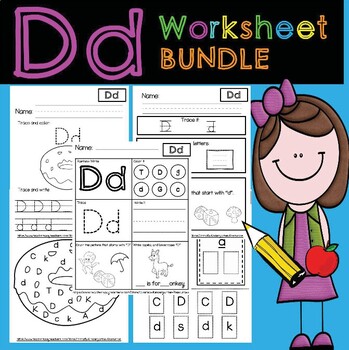 letter d worksheets by conrads kindergarten resources tpt