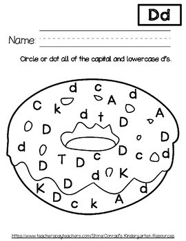 Letter D Worksheets by Conrad's Kindergarten Resources | TpT