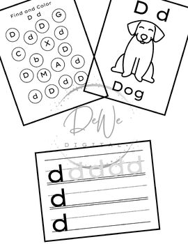 Letter D Worksheets, Alphabet, Letters, Coloring Pages, Preschool ...