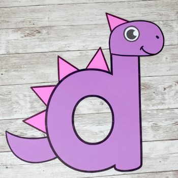 Letter D craft | Alphabet crafts | Lowercase letter craft | Dinosaur craft