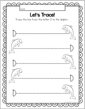 Dolphin Handwriting Practice Worksheets Italic & Regular 3 