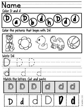 Letter D Craft: Alphabet Craft, Dd Craft, D is for Duck craft and Worksheet