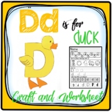 Letter D Craft: Alphabet Craft, Dd Craft, D is for Duck cr