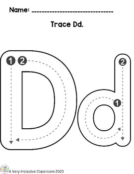 Letter of the Week Activity Packet- Letter Dd by A Very Inclusive Classroom