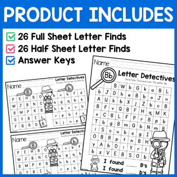 letter detectives printable letter recognition activities