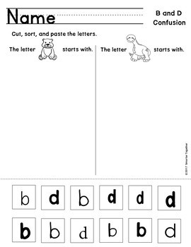 b and d letter reversal activities by smarter together tpt