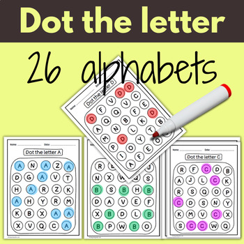 Letter Dot Marker Printable Mat- Alphabet Recognition & I spy ABC