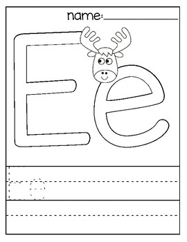 letter e coloring page