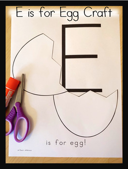 letter e craft by gwen jellerson teachers pay teachers