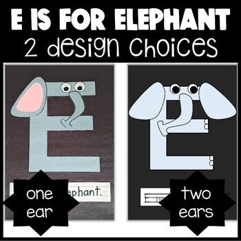 Letter E Craft Patterns Elephant Craft Alphabet Crafts Uppercase Letter  Activities 