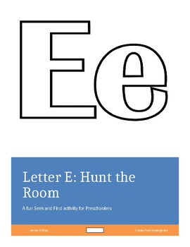 Preview of Letter E: Hunt the Room