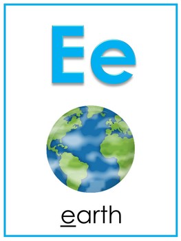 Preview of Letter E Printable Bible Alphabet Poster. Preschool-Kindergarten Phonics.