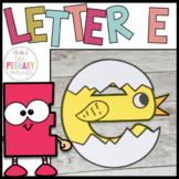 Letter E craft | Alphabet crafts | Lowercase letter craft