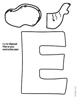 Letter E Elephant Craft