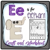 Letter E Craft: Alphabet Craft, Ee Craft, E is for Elephant craft
