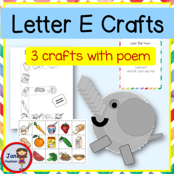 Preview of Letter Ee Crafts with Poem