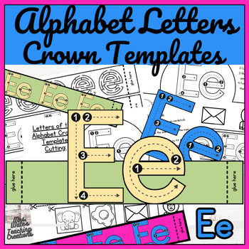 Preview of Letter Ee Craft Crown Activity & Animal Headband Templates for Kindergarten