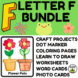 LETTER F BUNDLE- Worksheets Coloring Pages Crafts Dot Mark