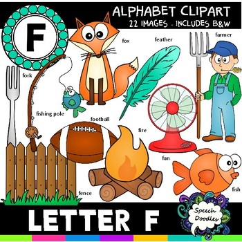 Preview of Letter F Clipart - 22 images! Personal or Commercial use