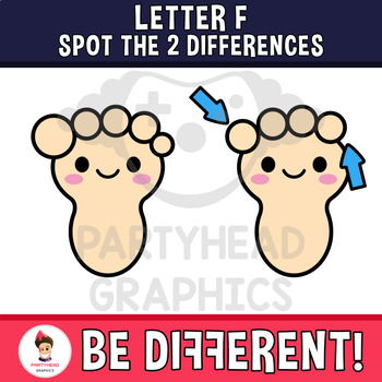 Letter F Clipart Spot The 2 Differences Back To School by PartyHead ...