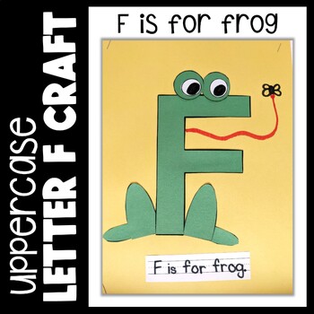 Preview of Letter F Craft | F is for Frog Printable Craft Template | ABC Alphabet Crafts