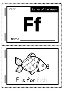 Letter of the week: LETTER F-NO PREP WORKSHEETS- LETTER F Alphabet