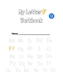 Preview of Letter F Workbook. Phonics. Spelling. Vocab. PPTs. Remote. ESL. EFL. Internet.