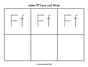  Letter  Ff  Color Trace  Write the Room by Miss Franklin TpT