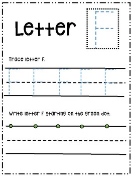 Letter  Ff  activity worksheet printable  trace write 