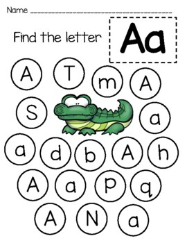 Letter Find by Koehler's Class | TPT