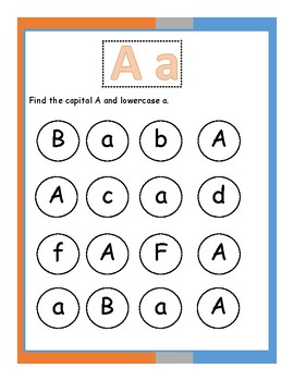 Letter Find A to Z by TeachAll | TPT