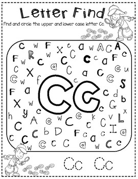 Letter Find- Search capital and lower case by Learning Palace | TpT
