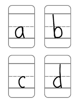 Preview of Letter Flashcards - lowercase black and white