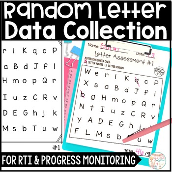 Preview of Letter Fluency For Progress Monitoring or RTI - Random Order Assessments