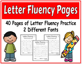 Preview of Letter Fluency Sheets | Letter Naming & Sound Practice | Dibels | AIMSweb