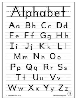 Letter Formation Alphabet Charts - 4 versions - Kindergarten Handwriting