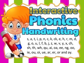 Preview of Letter Formation Animated Powerpoint and Worksheets | JOLLY PHONICS