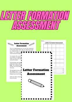 Preview of FREE Letter Formation Assessment