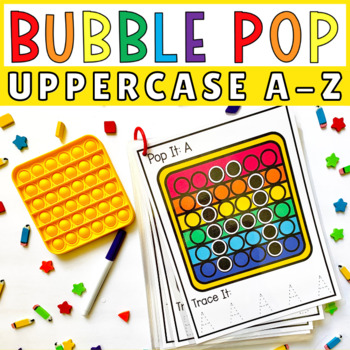 Letter Formation Bubble Pop Fidget Uppercase Alphabet by Preschool Packets