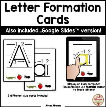 Preview of Letter Formation Cards (PDF and Google Slides™)