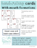 Letter Formation Cards for Print with Mouth Formation Cues