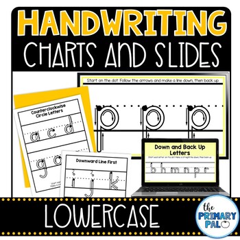 Preview of Lowercase Letter Formation Charts and Google Slides