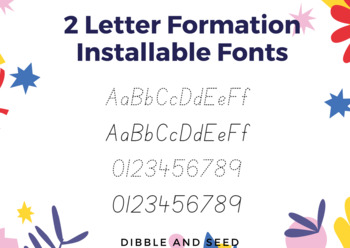 Preview of 2 Learn to Write Fonts + 300 Sight Words Alphabet Tracing