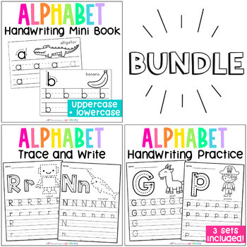 Preview of Letter Formation Handwriting Worksheets Bundle