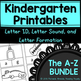 Letter Formation, Letter ID, and Letter Sound Printables B