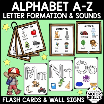 Preview of Letter Formation & Letter Sounds - Signs & Cards - Fine Motor Activities