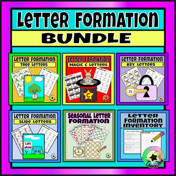 Preview of Lowercase Letter Formation Practice Sheets Bundle | Handwriting Practice