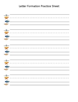Preview of Letter Formation Practice Sheet