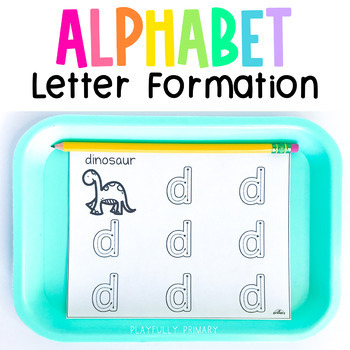 Preview of Large Letter Tracing Letter Formation Practice Sheets - Manuscript Handwriting