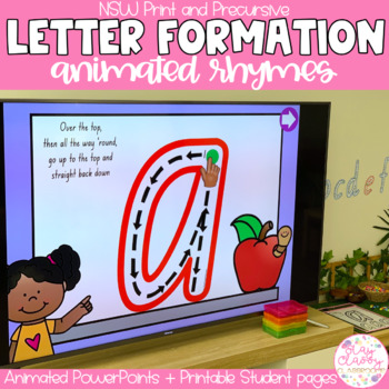 Preview of Letter Formation Rhymes Animated PowerPoint | NSW Print & Precursive